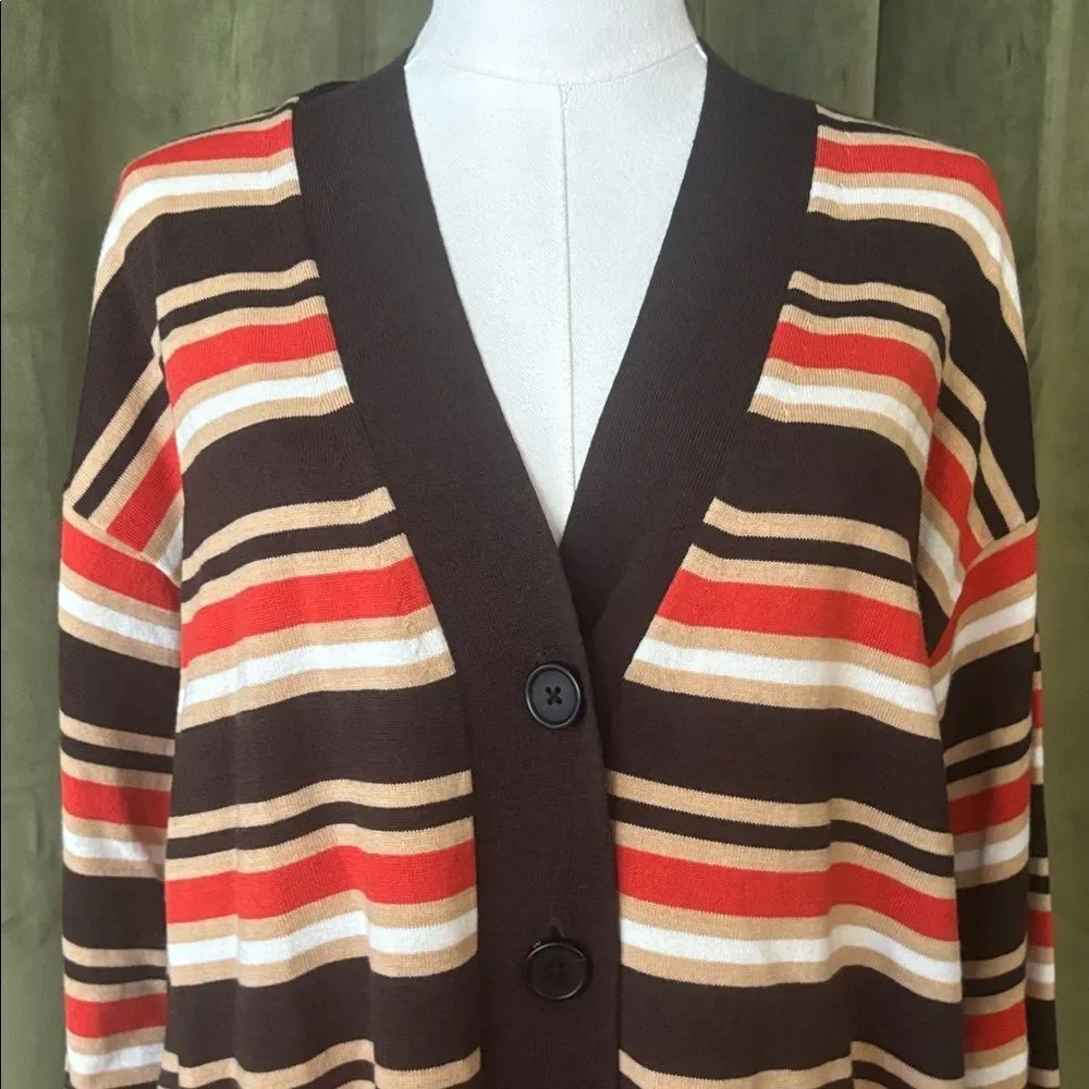 Marni Multicolor Striped Cardigan, S